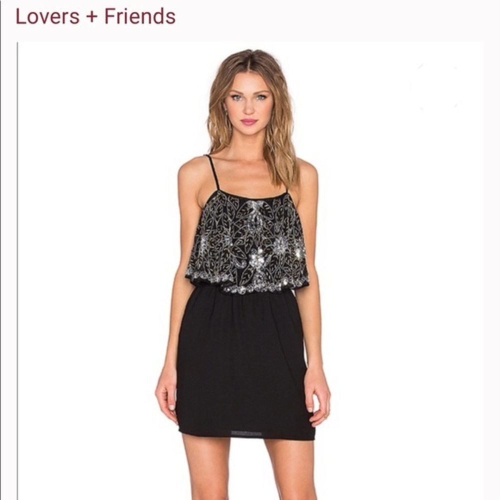 Lovers + Friends Sequin Sunkissed Dress in Black